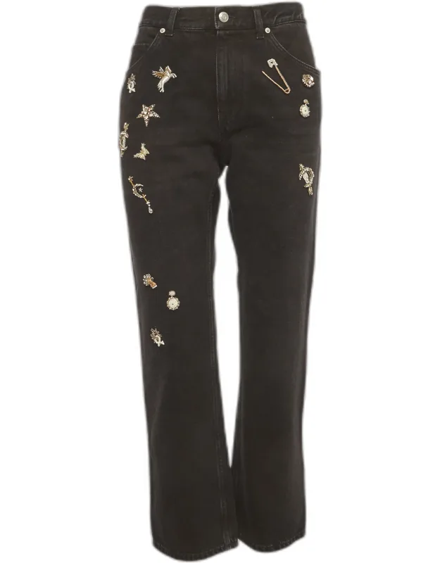 Embellished Denim Jeans S/waist 30"