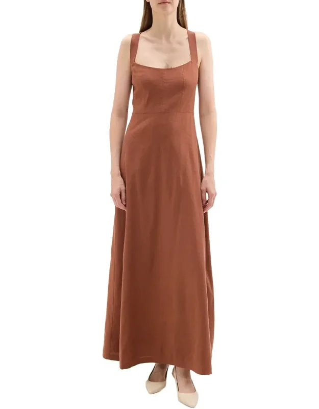 Linen-blend Maxi Dress