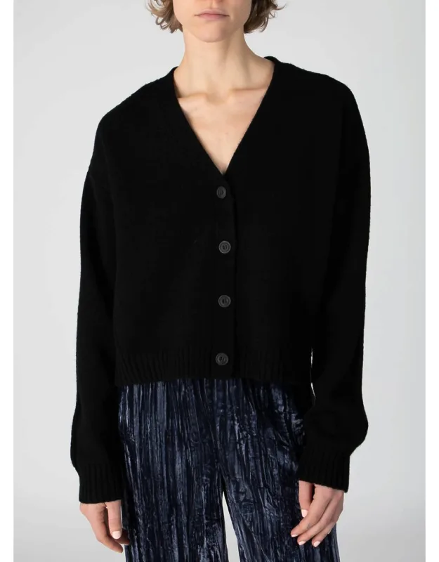 Merino Wool Blend Long Sleeve Cardigan