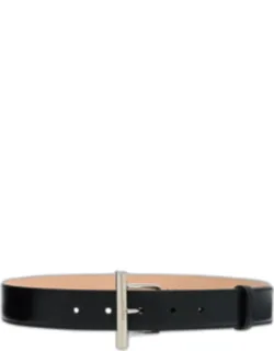 T-bar Skinny Leather Belt