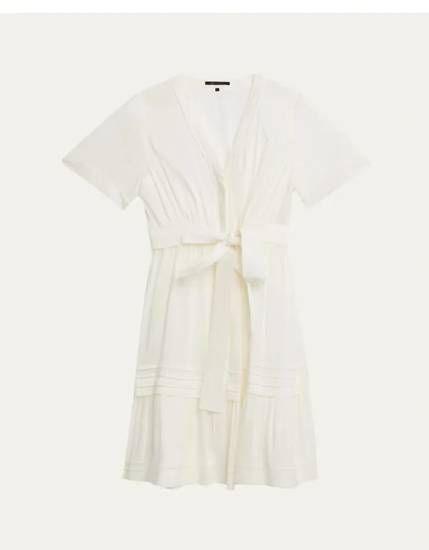 Miranda Pintuck Tiered Midi Dress