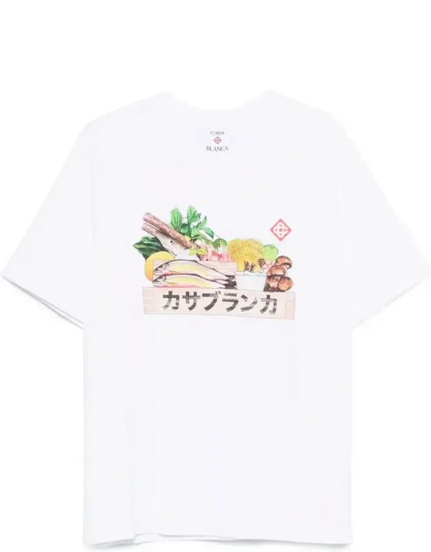 Cotton Short-sleeved T-shirt With Graphic Print