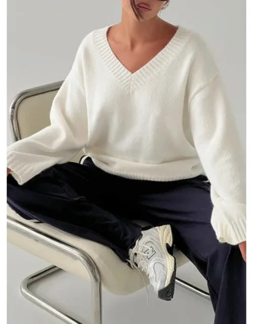 Kaileigh V Neck Knit Sweater