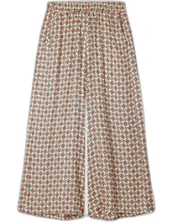 Geometric Square Wide-leg Trousers