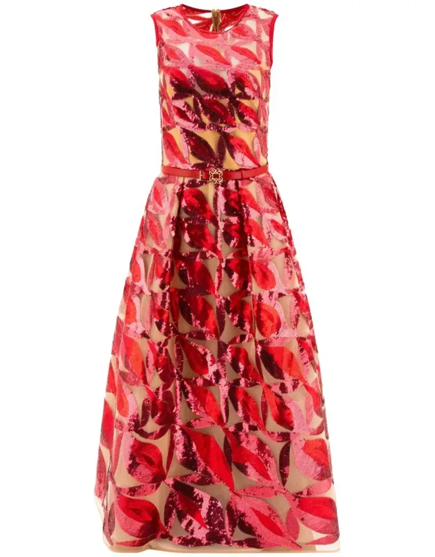 Embroidered Tulle Dress
