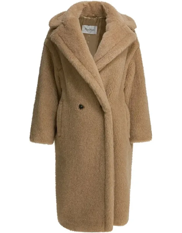 Teddy Bear Coat In Alpaca And Virgin Wool