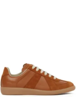 Replica Sneakers With Front Lace-up Closure And Suede Trim