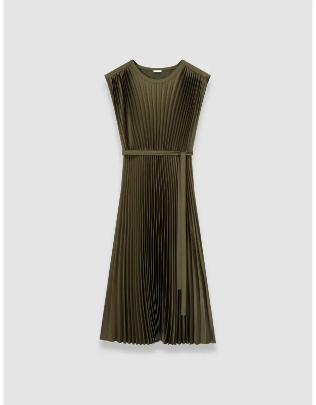 Volta Knit Weave Plissé Dress