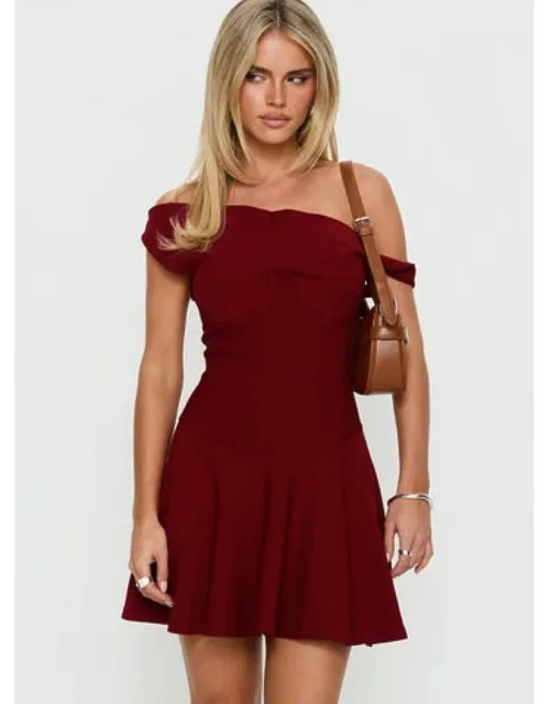 Delcina Off Shoulder Corset Mini Dress