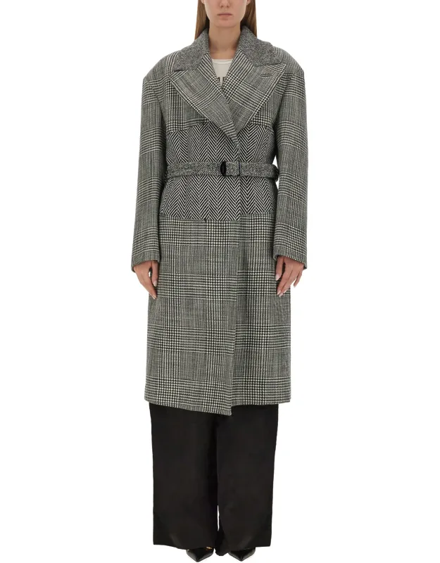 Wool Patchwork Coat