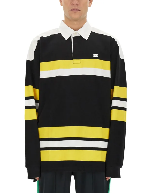 Polo Shirt With Stripe Pattern