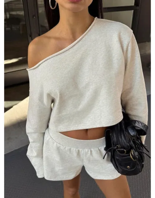 Retreat Raw Edge Off Shoulder Jumper