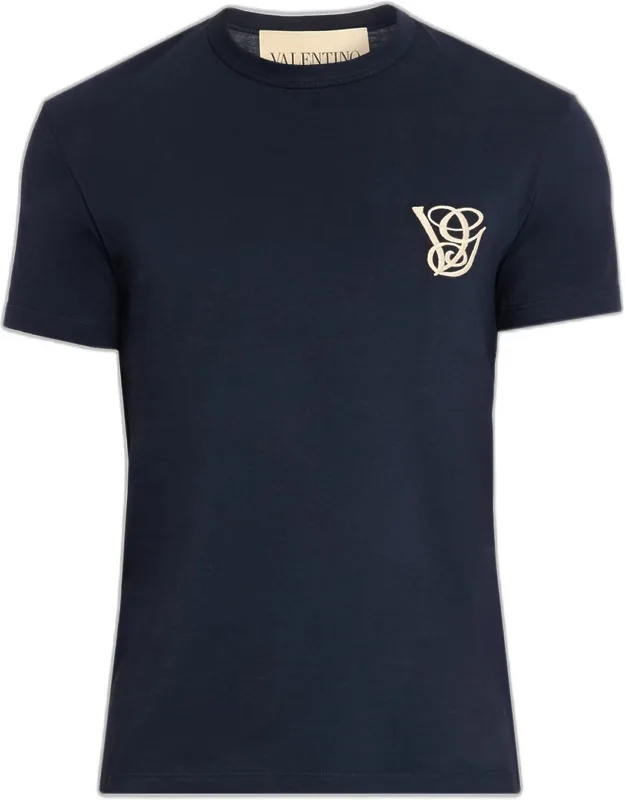 Jersey Embroidered Monogram T-shirt