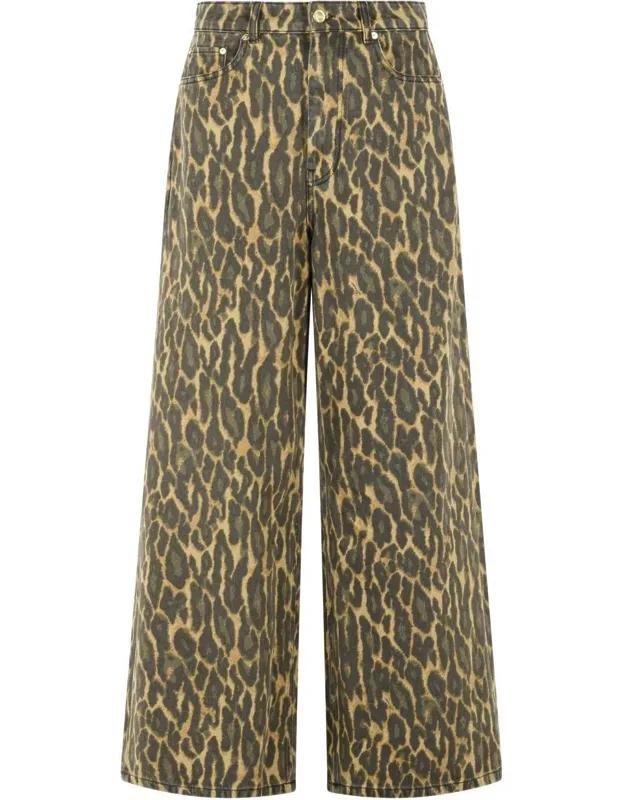 Leopard Cotton Jeans