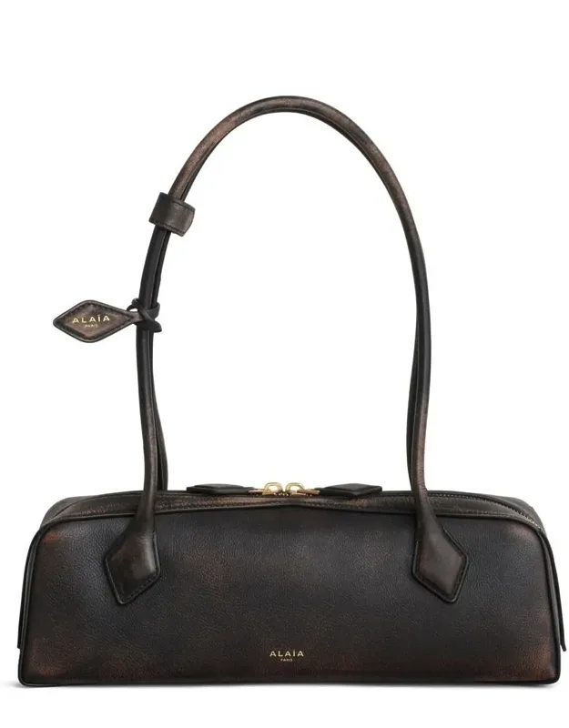 Le Teckel Medium In Aged Leather Bag