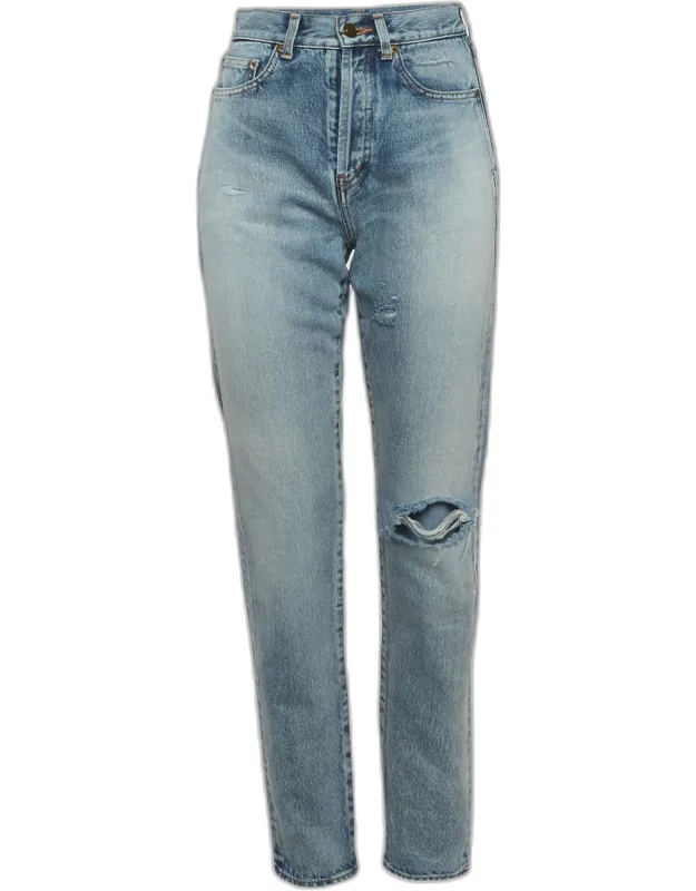 Distressed Denim Jeans S/waist 26"