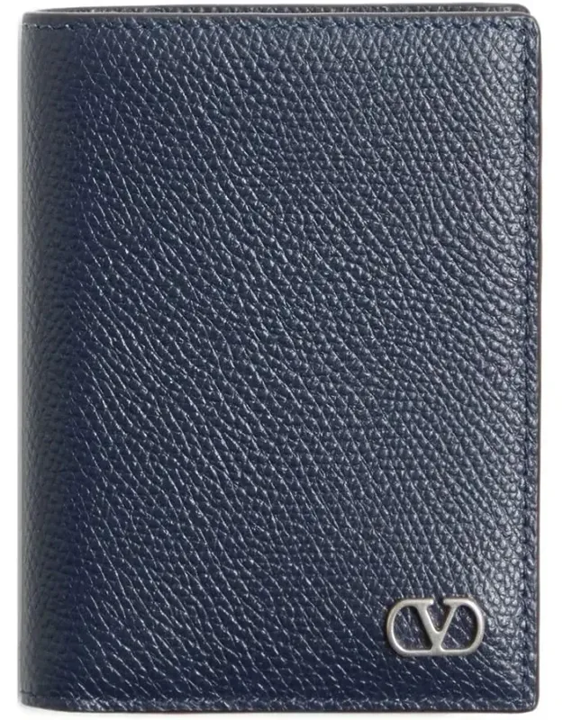 Vlogo Signature Cardholder In Grainy Calfskin