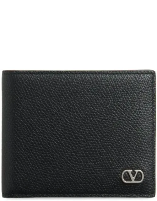 Vlogo Signature Grainy Calfskin Bi-fold Wallet