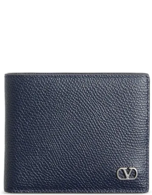 Vlogo Signature Grainy Calfskin Bi-fold Wallet