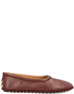 Metal Detailing Nappa Leather Ballerinas