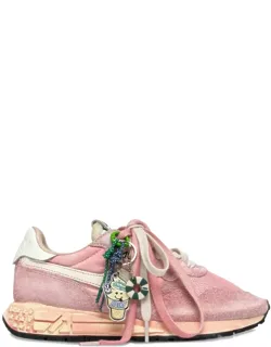 Reelwind Low Nylon And Suede Sneakers With Charms