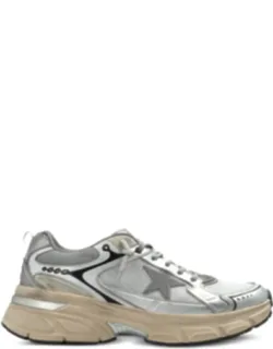 Lightstar Laminated Leather And Mesh Sneakers