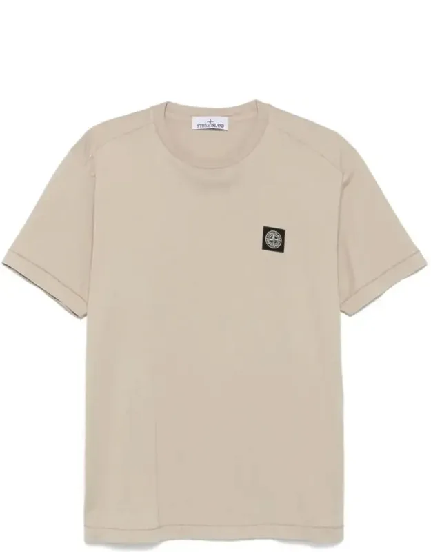 Slim Fit Cotton Jersey T-shirt With Compass Patch