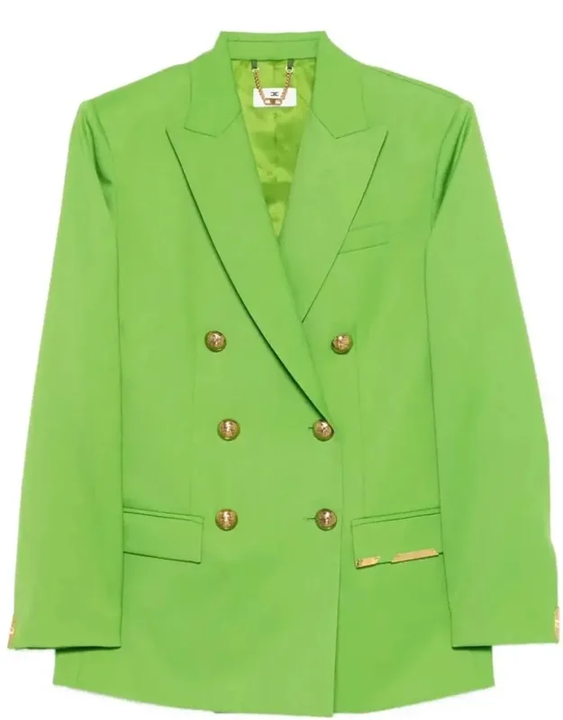 Cool Wool Jacket With Jewel Plaque
