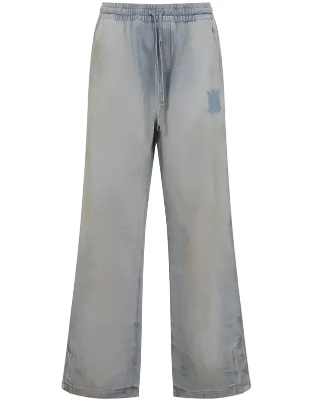 Perfect Antique Indigo Blue Relaxed Baggy Jeans With Drawstring And Pockets