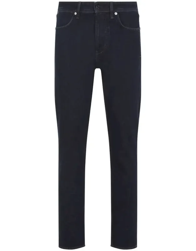 Jeans With Concealing Zipped Fastening And Five Pockets Design