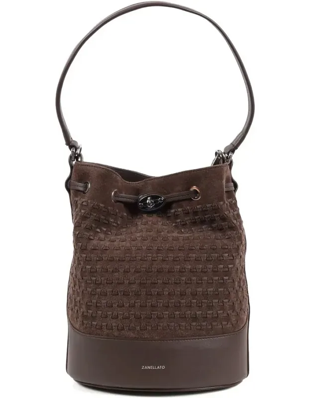 Hand Held Bag Suede Size S Brown Torrone