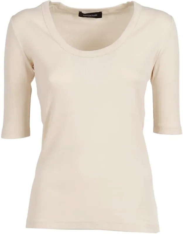 T-shirt U Neck Filo Diamante
