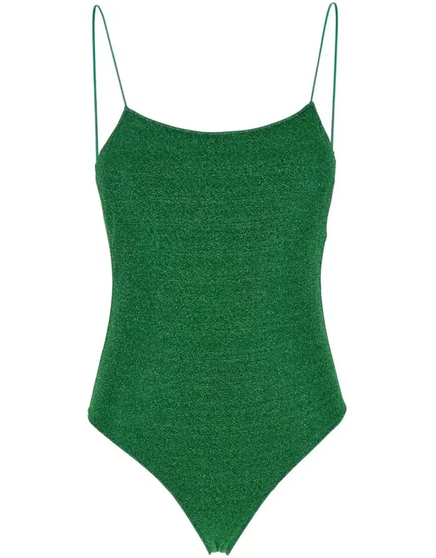 Lumière Maillot Swimsuit With Open Back In Lurex