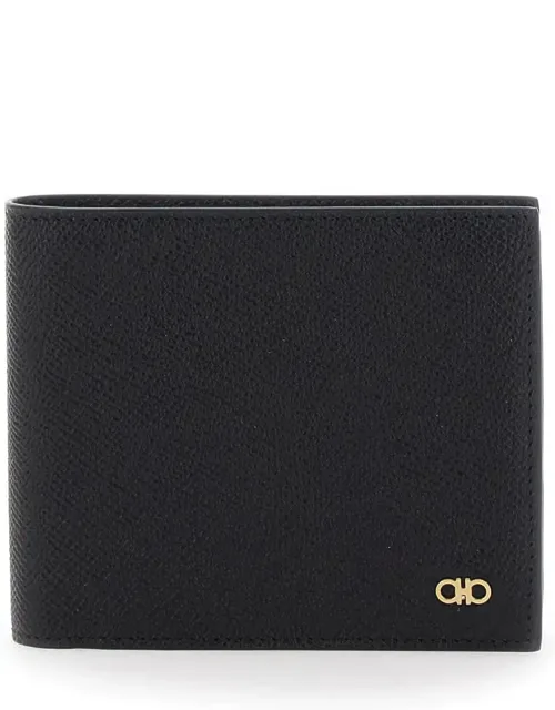 Micro Gancini Bi-fold Wallet In Hammered Leather