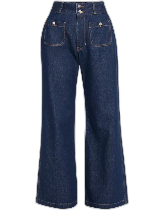 High-rise Wide-leg Jeans