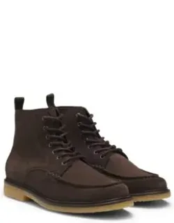 Crepe-outsole Half Boots In Suede