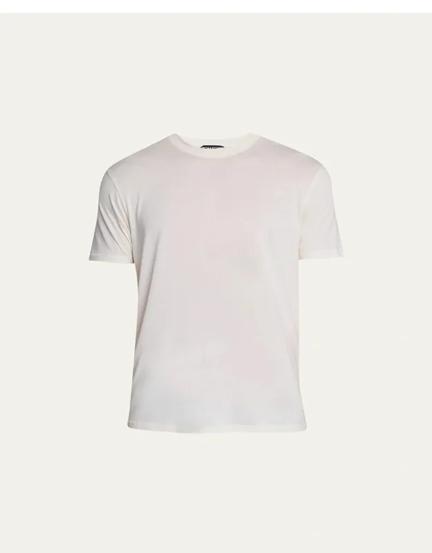 Lyocell-cotton Crewneck T-shirt