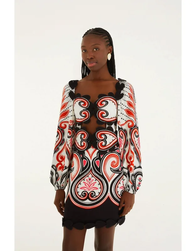 Cut-out Hearts Mini Dress