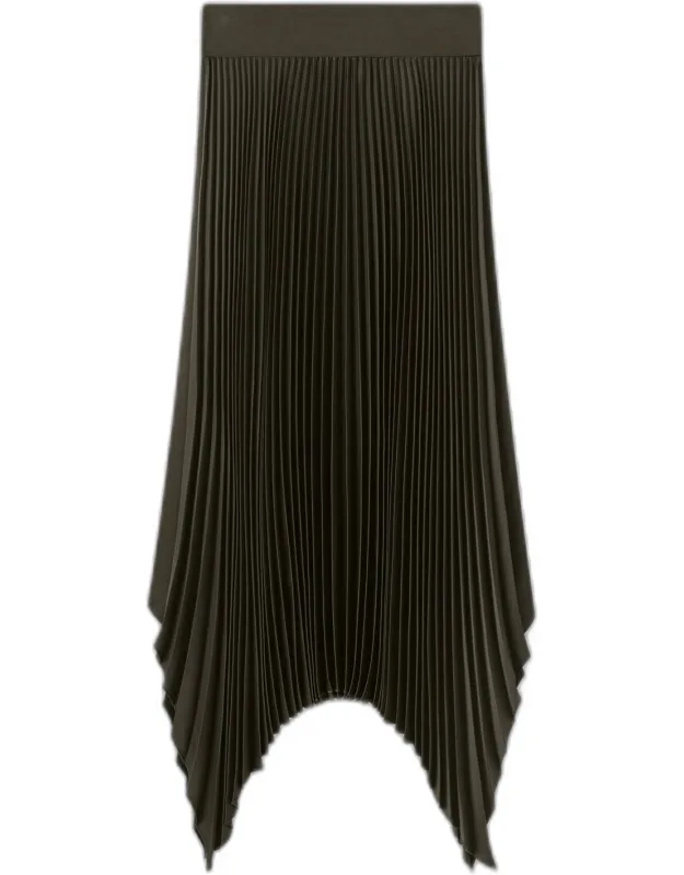 Knit Weave Plissé Skirt
