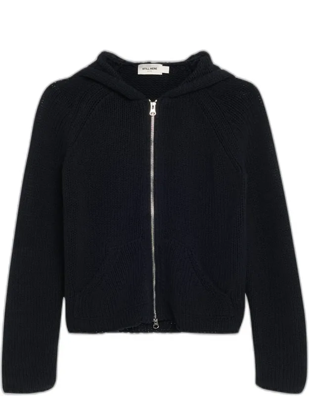 Hooded Zip-up Sweater