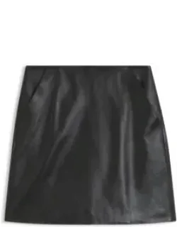 Nappa-leather Skirt With Front Seam