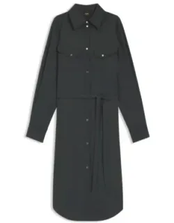 Shirt Dress In Sandwashed Fabric