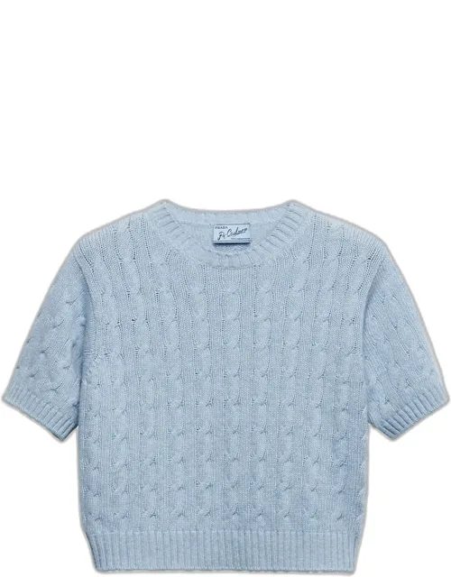 Boxy Cable Cashmere Sweater