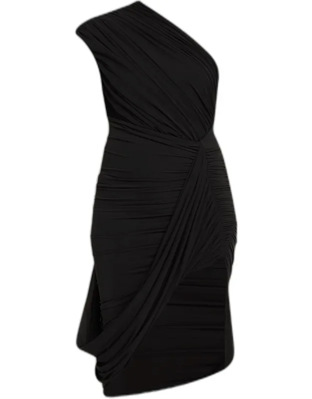 Draped One-shoulder Bodycon Dress