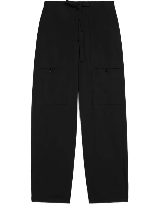 Drawstring Cargo Cotton Trousers