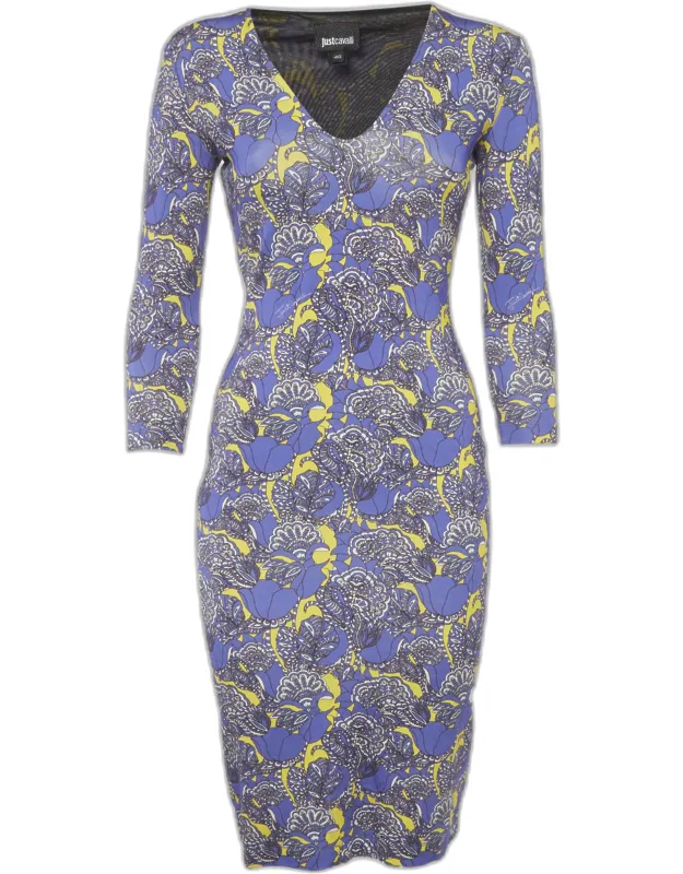 Floral Print Jersey Midi Dress