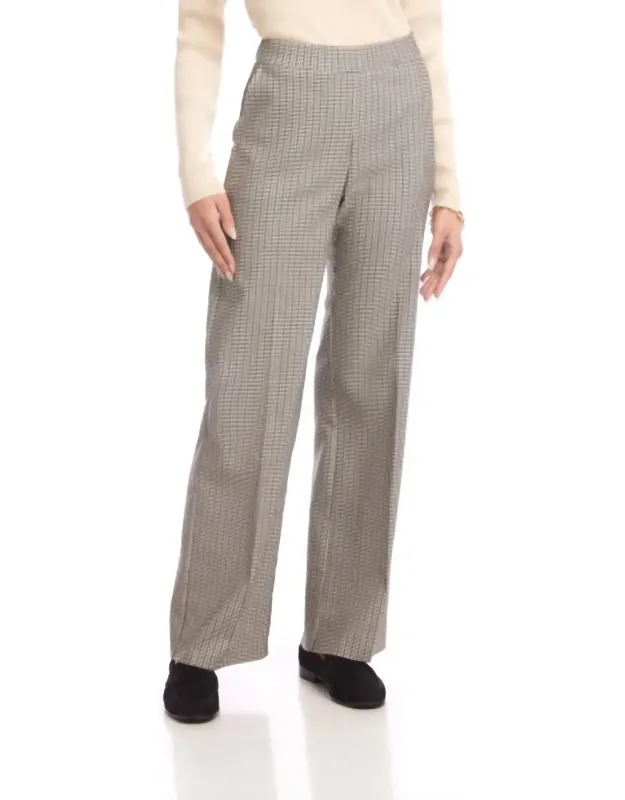 Plaid Straight Leg Trousers