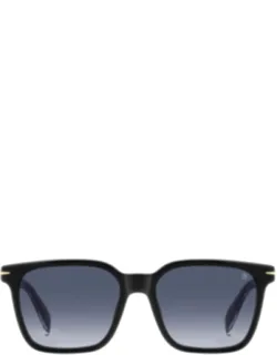 Eyewear By David Beckham Sunglasses Black Blue Shaded Square Acetate