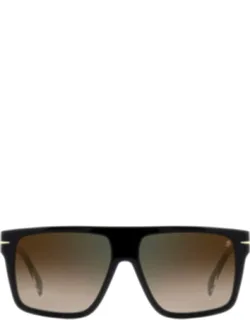 Sunglasses Black Shaded Square Acetate