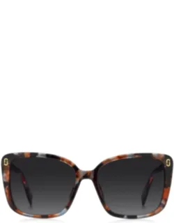 Sunglasses Havana Grey Shaded Butterfly Acetate